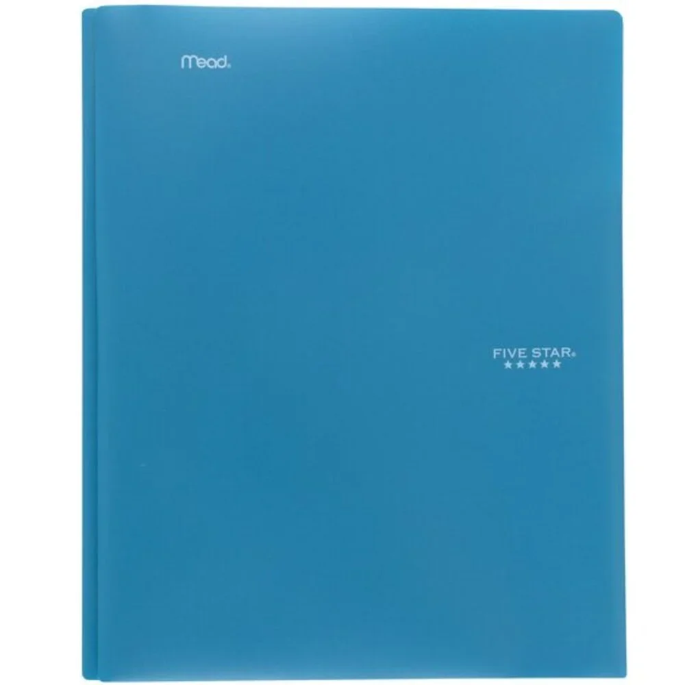 Mead Five Star Pocket Prong 2-Pocket Plastic Folder Asst Colors School Office
